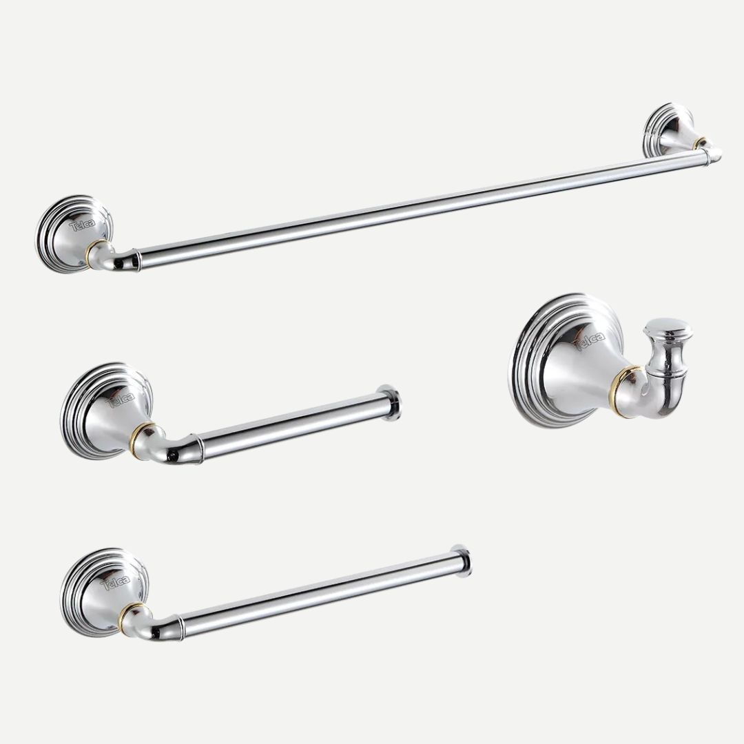 Kit Completo de penduradores para banheiro Aço Inox 304 - Linha Provençal