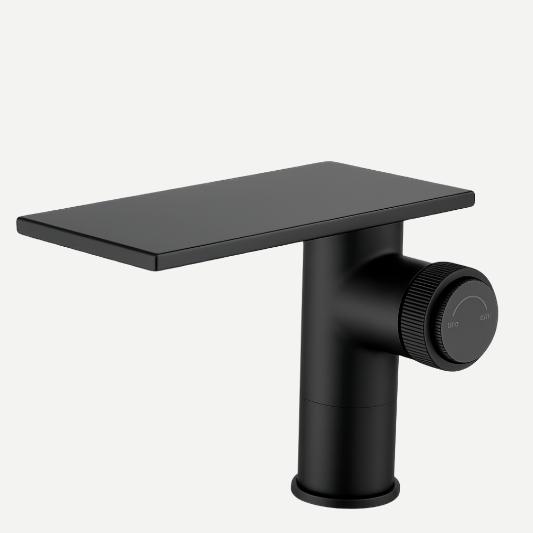 Misturador Monocomando Bica Baixa para Lavabo Linear com cascata direcional