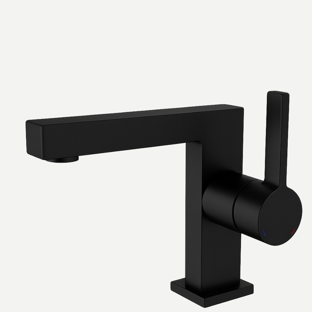 Torneira Monocomando bica baixa Linea para lavabo - Design Geométrico