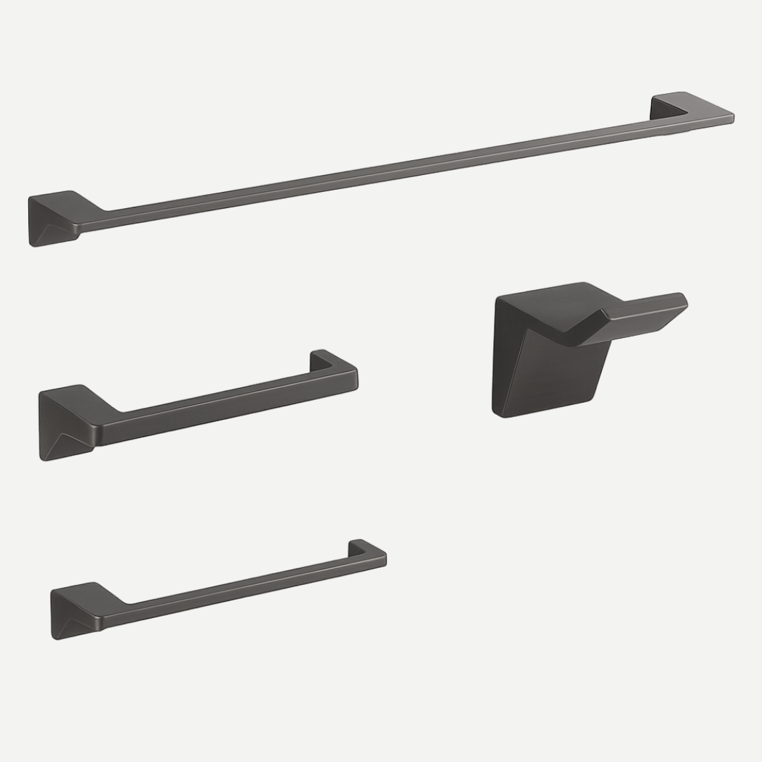 Kit Completo de Penduradores Graffite Minimal 4 peças - Aço Inox 304