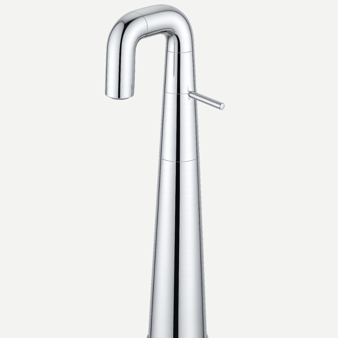 Torneira de Banheiro Cromada com Bica Alta Giratória