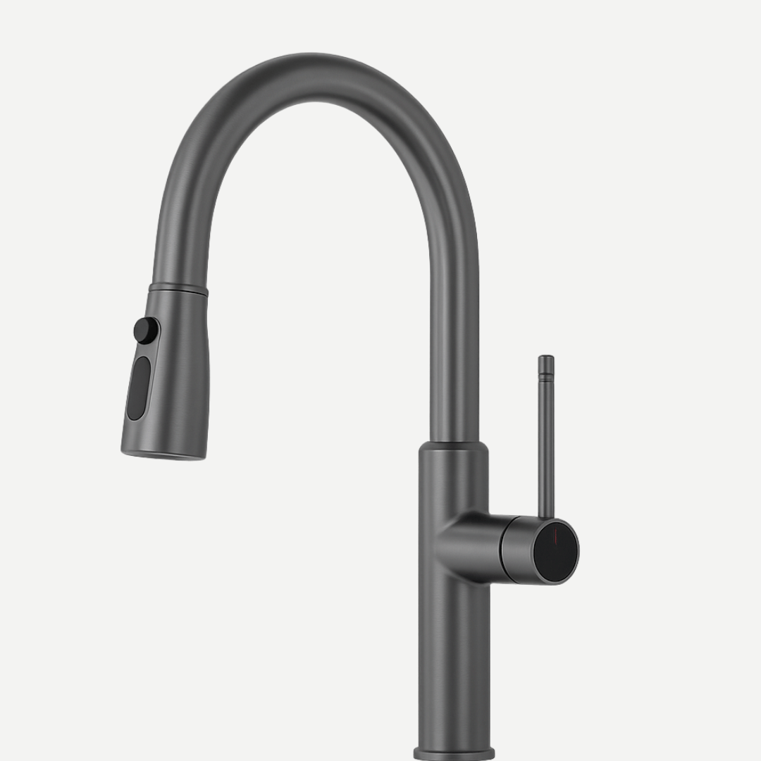 Torneira para Cozinha Estilo Industrial com Bica Extensível Giratória
