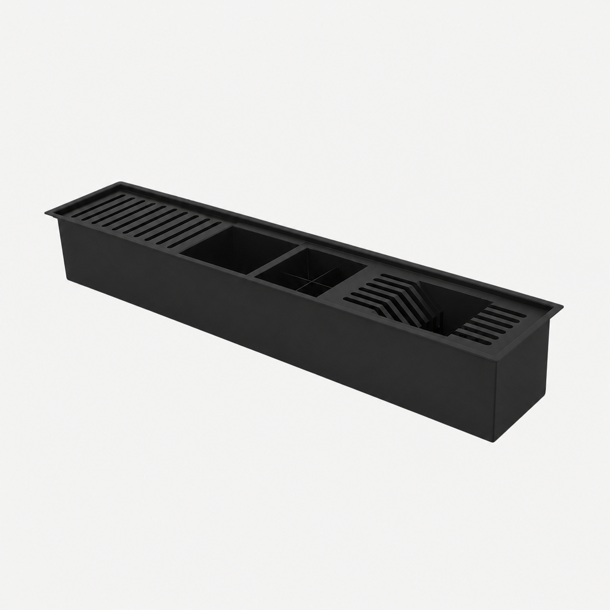 Calha úmida Lux 900 Escovado 90X16 com acessórios - 4 cores