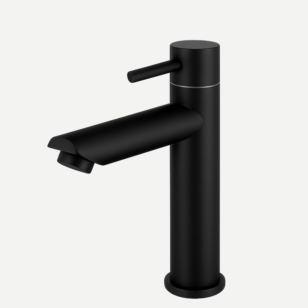 Torneira para Banheiro em Aço Inox - Bica Baixa Água Fria