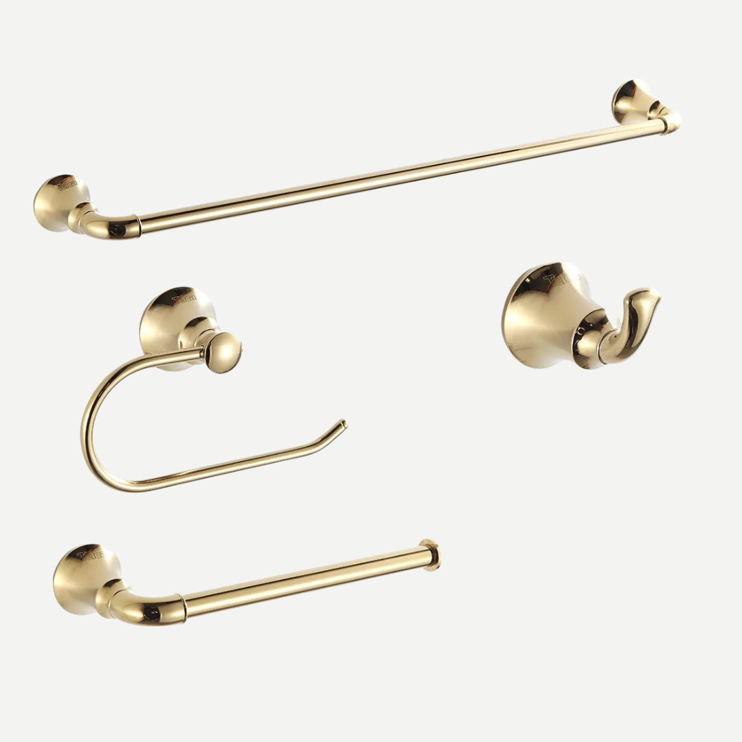 Kit Completo de Penduradores para Banheiro Lumière Inox 304 - 4 Peças