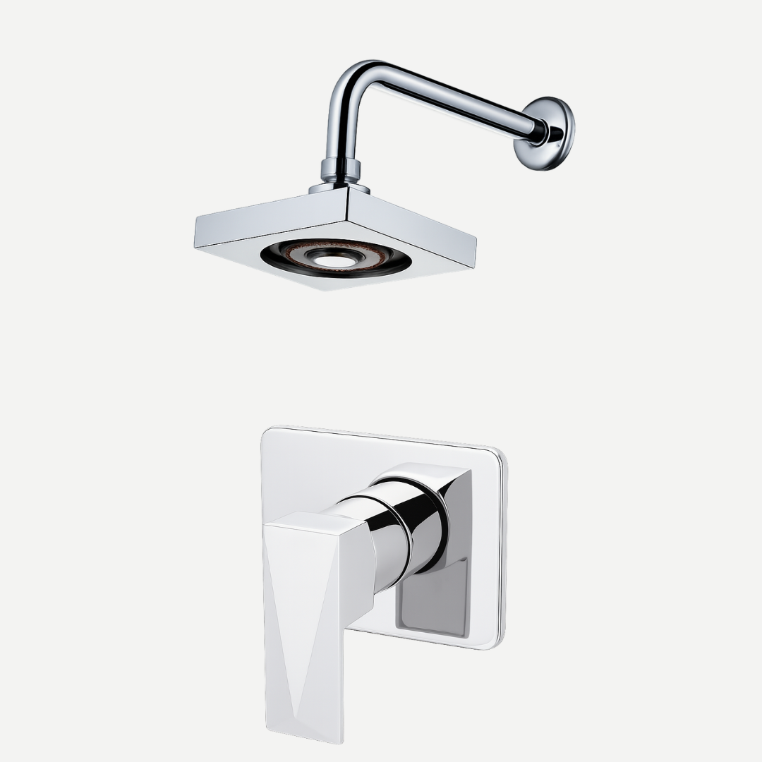 Kit Ducha Hydropulse Square + Acabamento Monocomando Diamante
