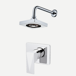 Kit Ducha Hydropulse Square + Acabamento Monocomando Diamante