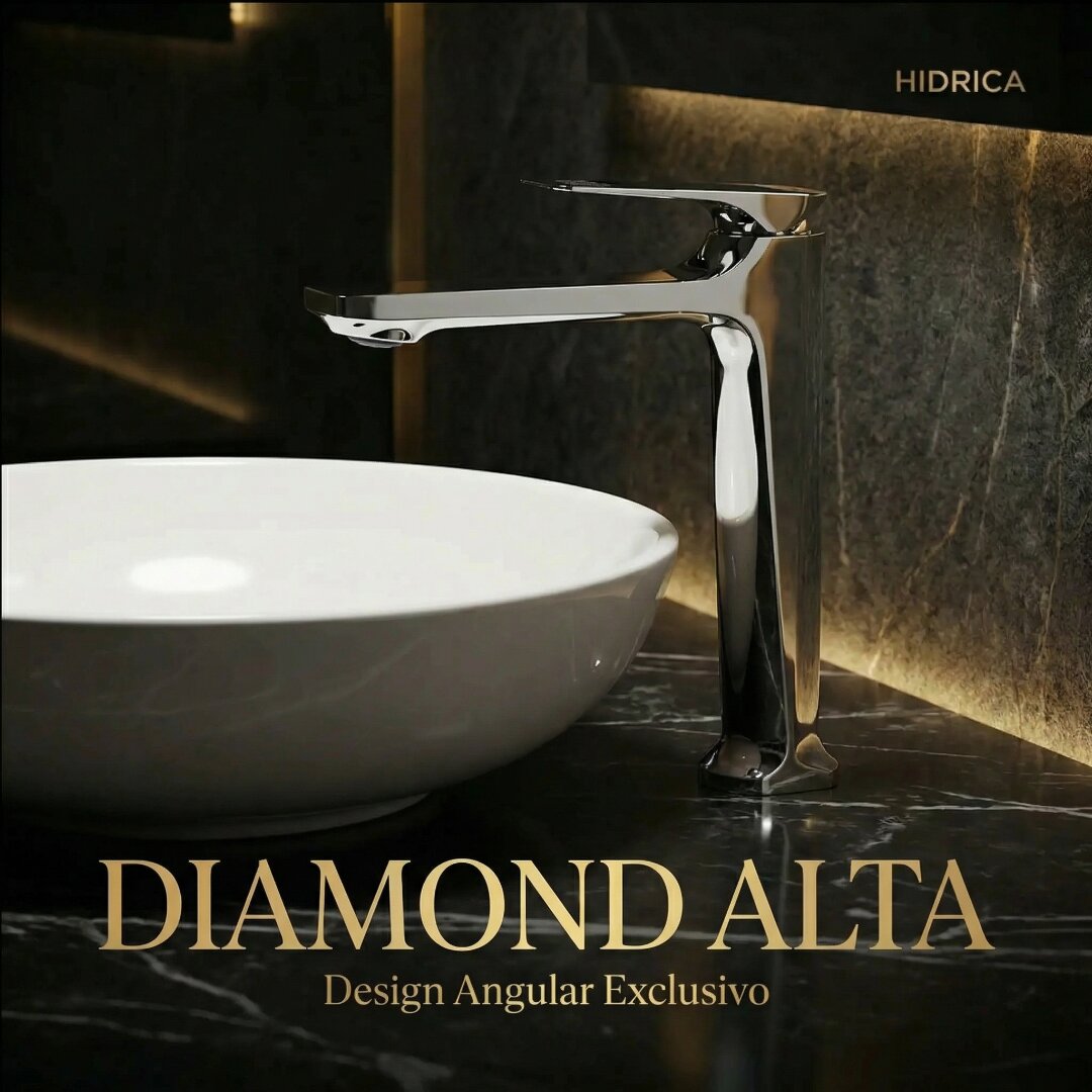 Torneira Monocomando bica alta para banheiro Diamond