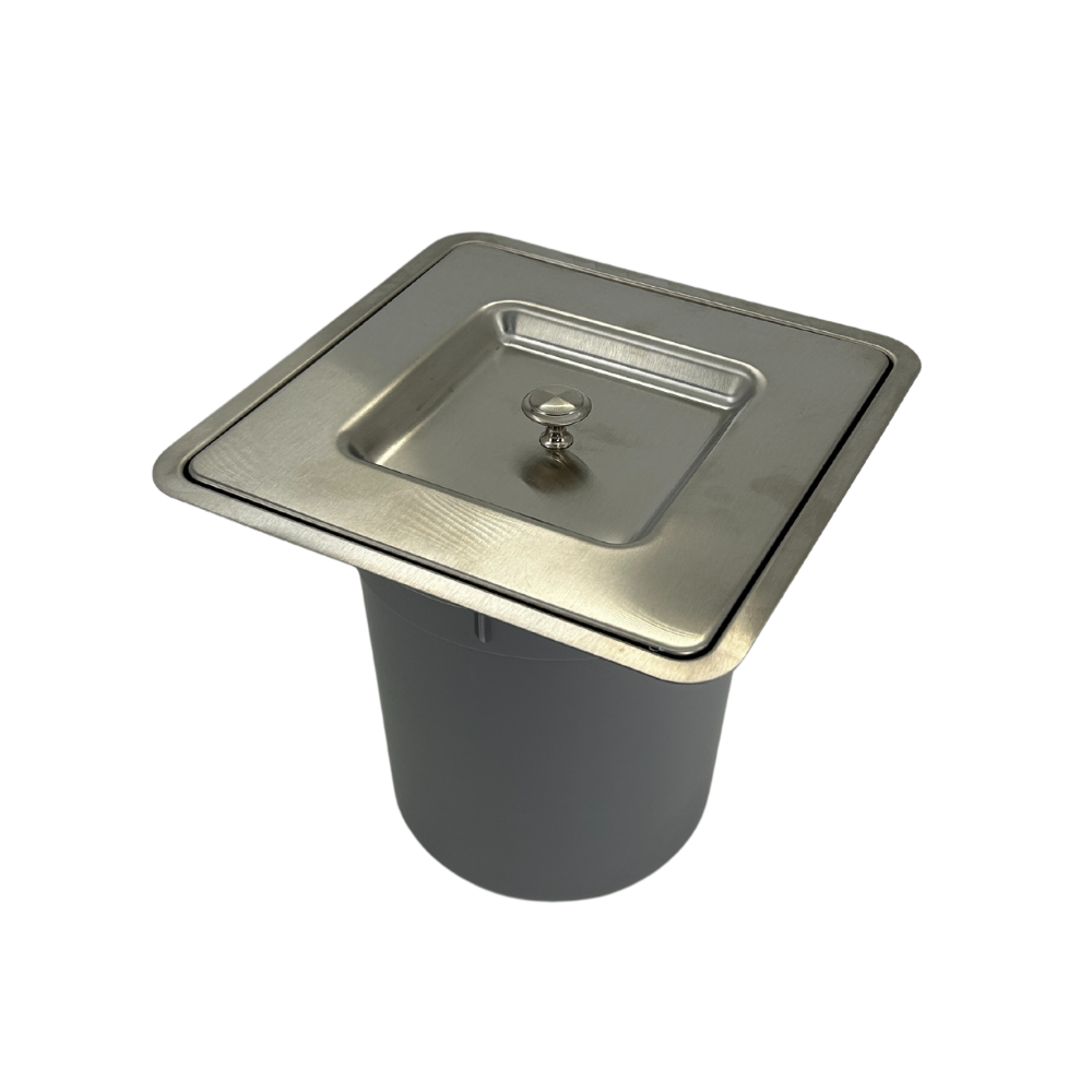 Lixeira de embutir Quadrada Escovada Lux 5L Inox 304