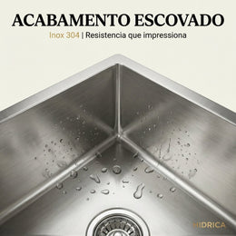 Cuba Gourmet Square 60x45 Escovada Inox 304