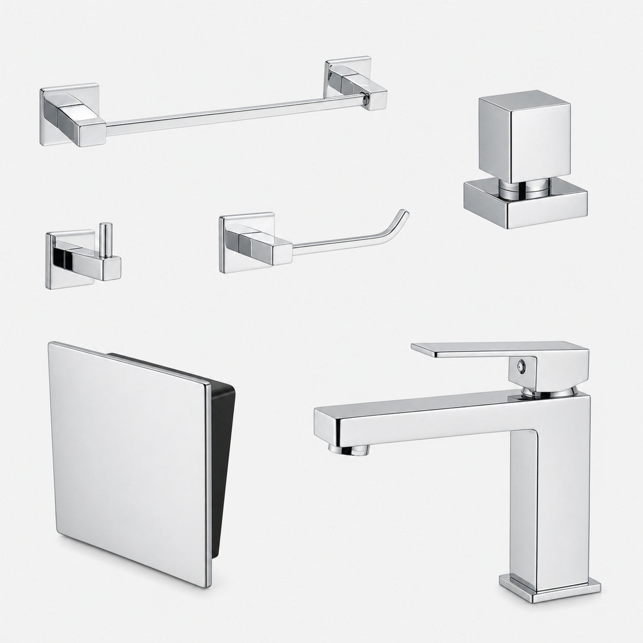 Kit Completo para Lavabo Square com 6 peças