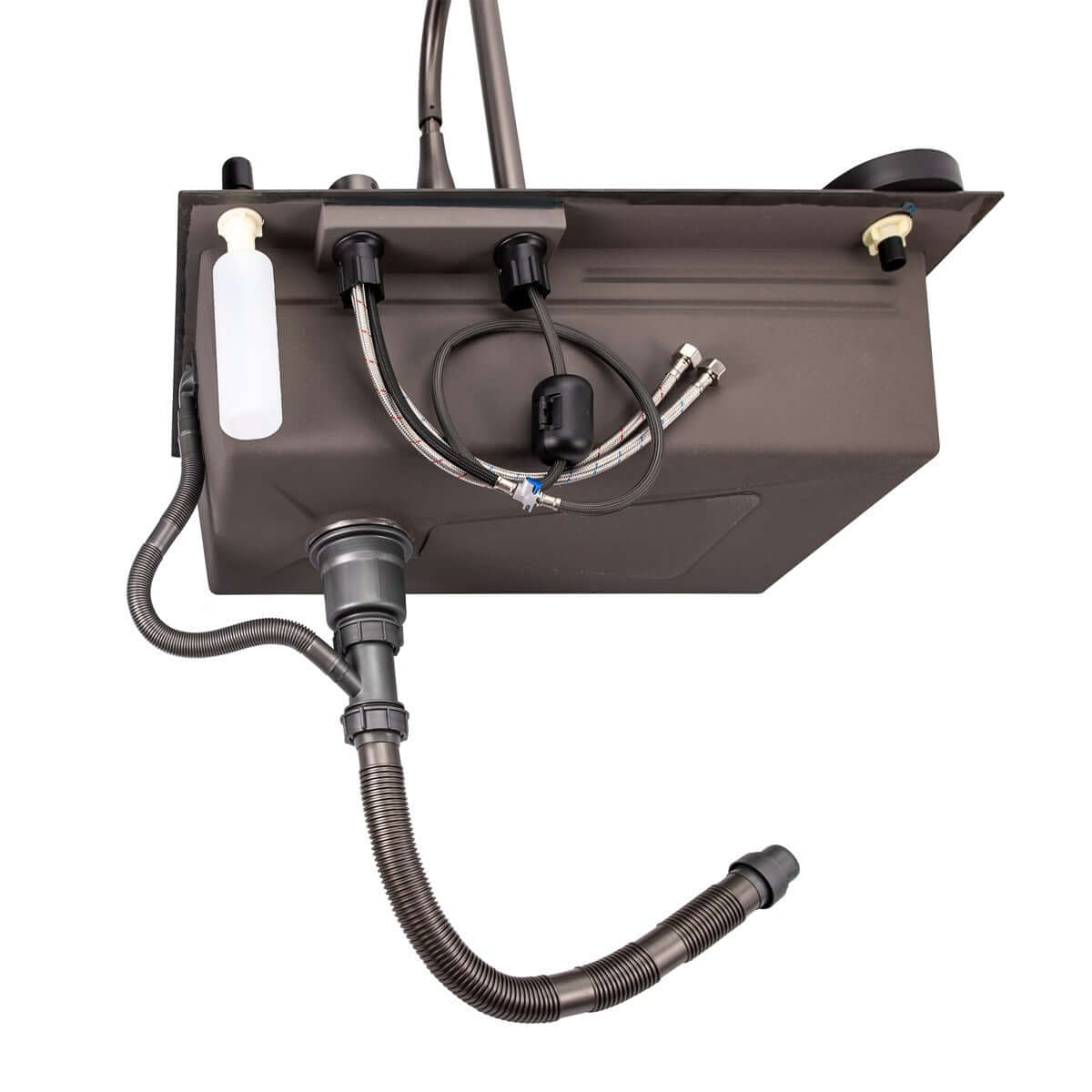 Cuba Smart 1.0 - Aço Inox 304  - Torneira Embutida Monocomando + Dispenser de Sabão + Lava copos