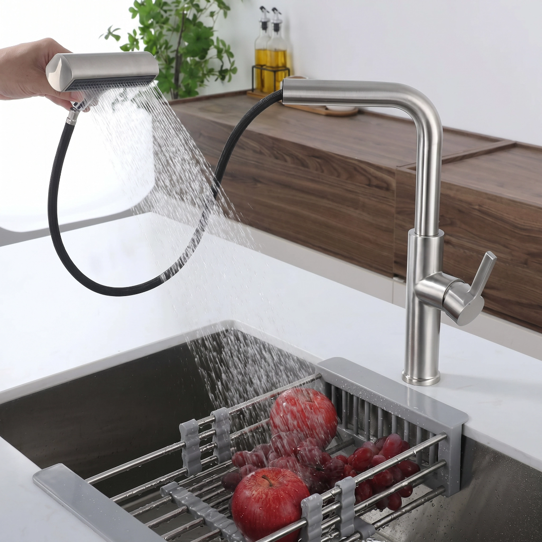 Torneira Gourmet Rotativa Aria com ducha extensível
