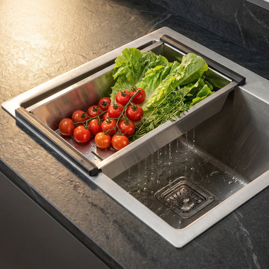 Cuba Gourmet Square 44x44 Escovada Inox 304