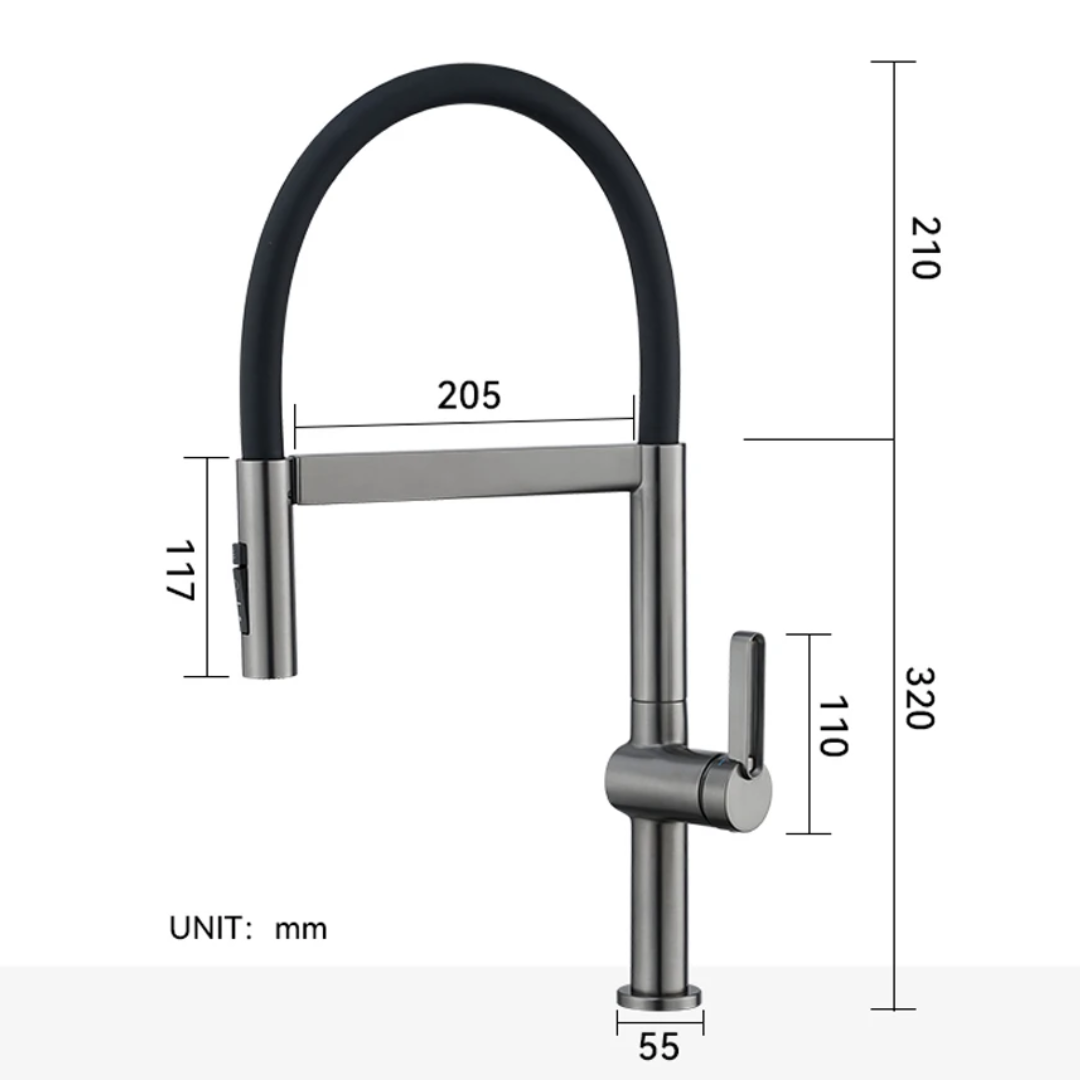 Torneira Gourmet Monocomando Para Cozinha Orbe Flex