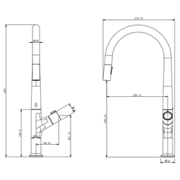 Torneira para Cozinha Extensível Frazzo de Acionamento Touch