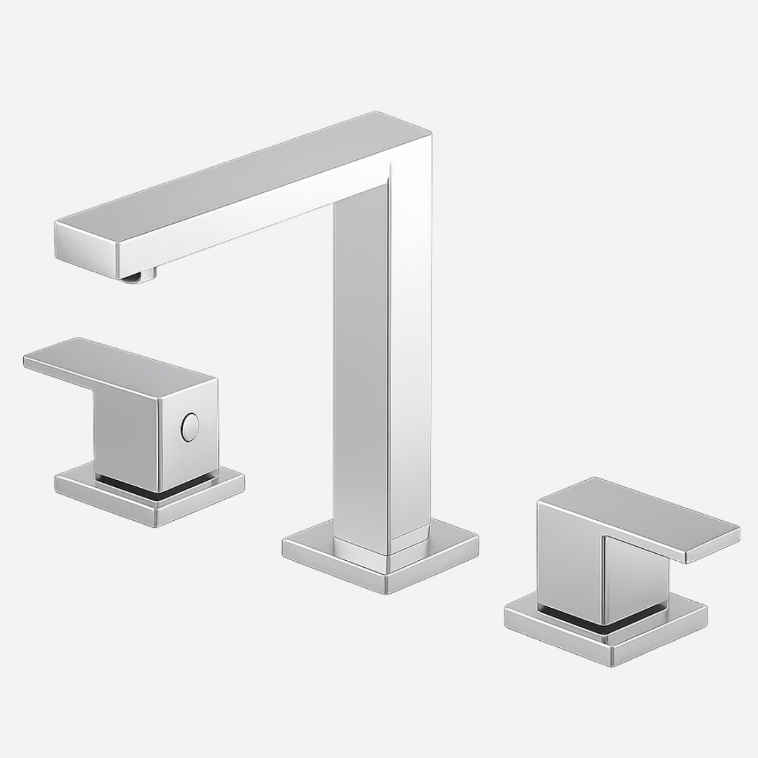 Misturador Duplo Comando Madrid para Lavabo - Inox