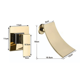 Torneira de Parede para Banheiro - Monocomando Cascata Gold