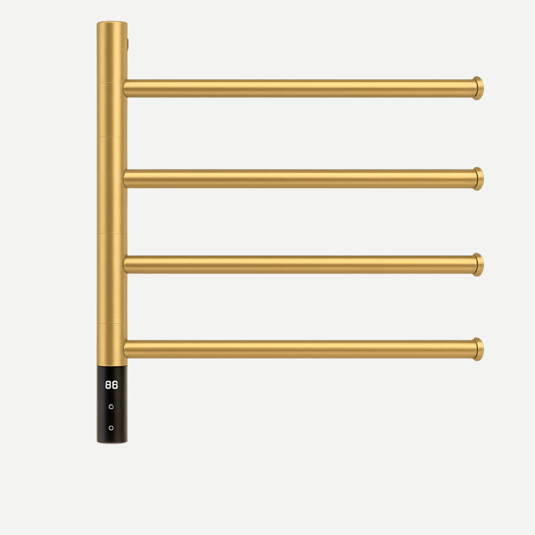 Toalheiro Térmico Rotativo Pivot Inox 304 Com 4 Barras