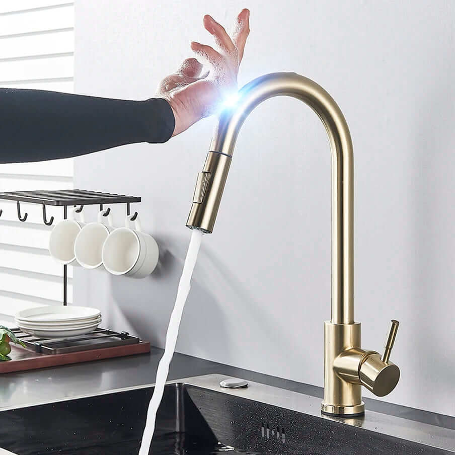 Torneira para Cozinha Gourmet - Modelo com Sensor Touch Extensível