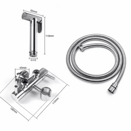 Kit Completo Ducha Higiênica Rústica com derivação para caixa acoplada - 100% Inox 304
