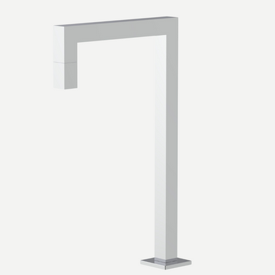 Torneira Bica alta para banheiro Cubo 1/4 de volta Inox 304 - Água fria
