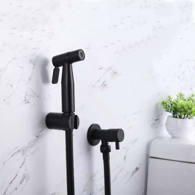 Ducha Higiênica 100% Metal Aço Inox 304 - Mangueira em Inox - Linha Rounded