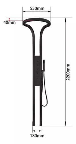 Ducha Modular de parede com Hidromassagem e ultra-jato