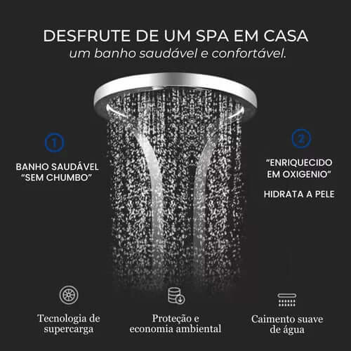 Ducha Modular de parede com Hidromassagem e ultra-jato