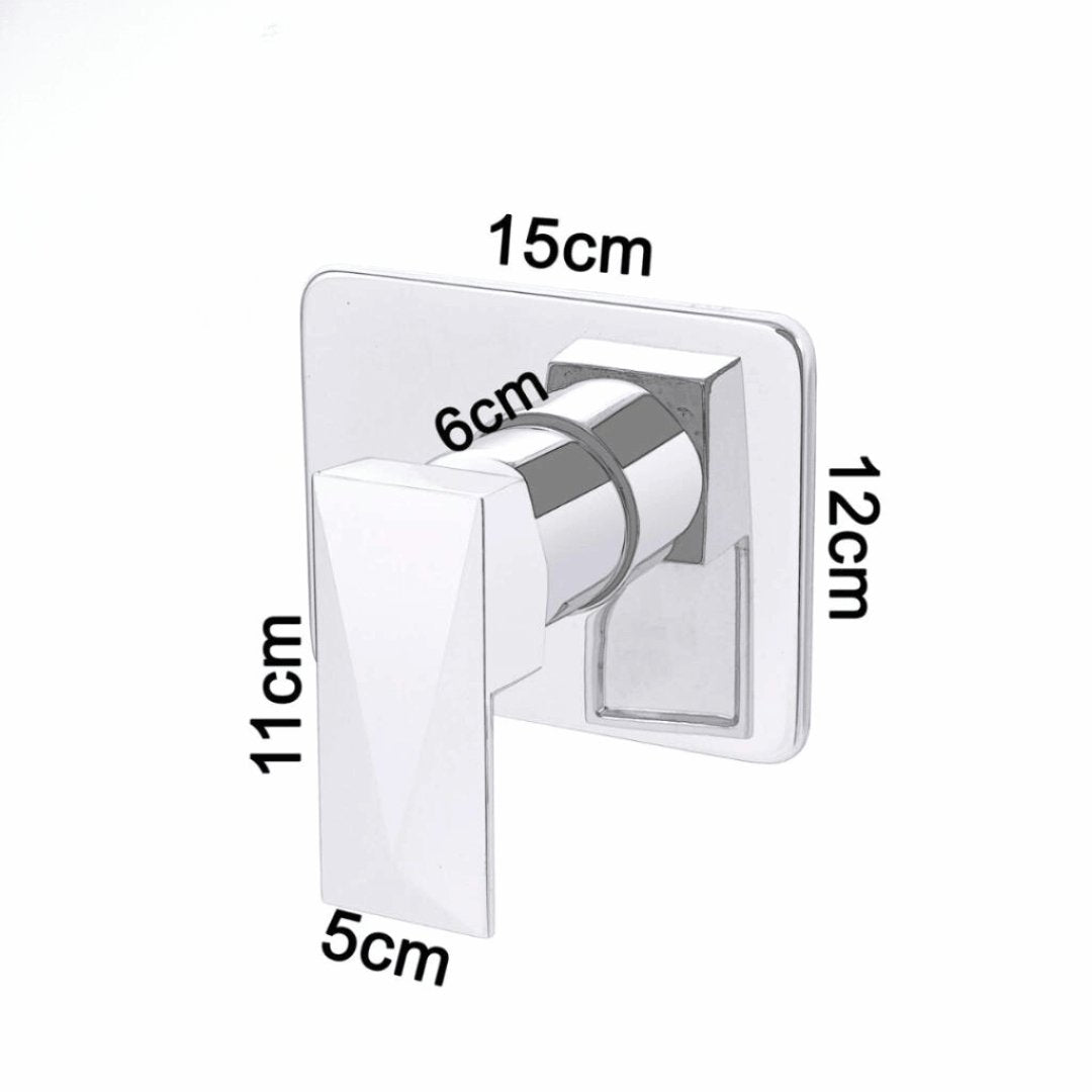 Kit Completo Chuveiro Deluxe - Ducha de parede Inox 20X20 + Acabamento Monocomando Deluxe