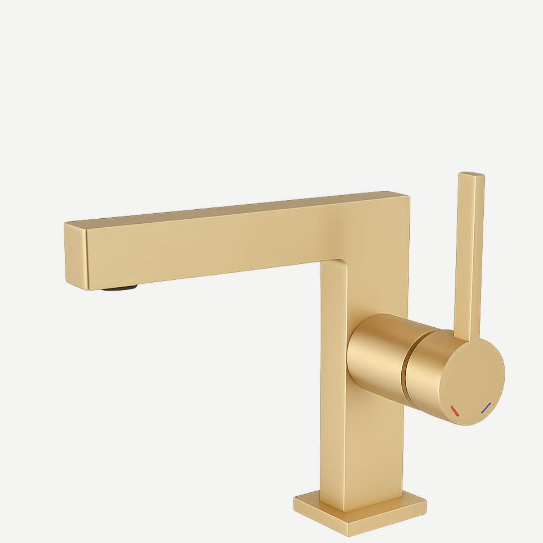 Torneira Monocomando bica baixa Linea para lavabo  - Design Geométrico