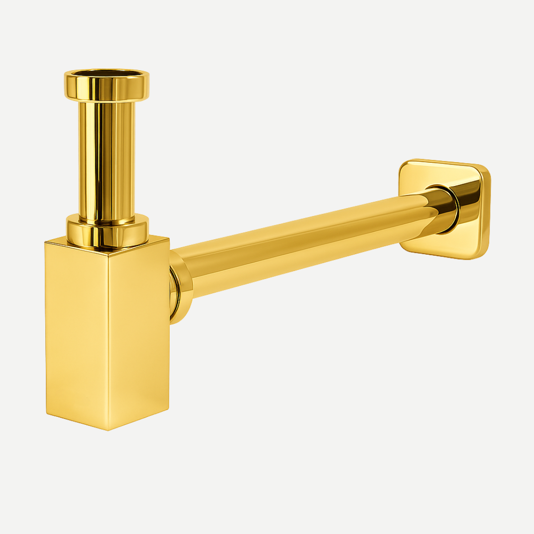 Sifão Metálico Quadrado para lavatório 1.1/4 Lux