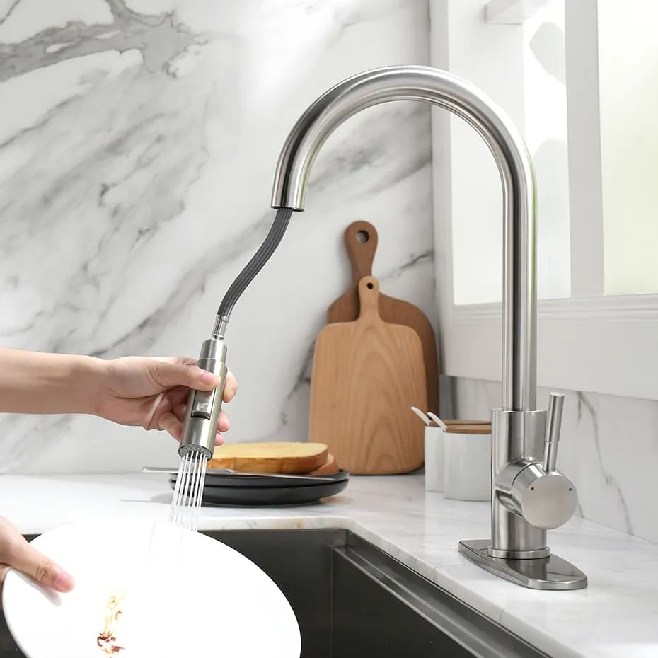 Torneira Monocomando Gourmet Itália com Ducha Extensível