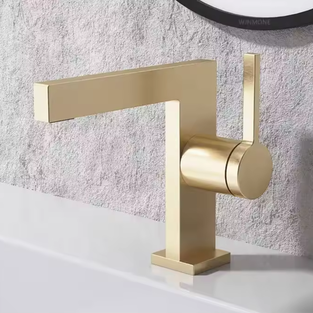 Torneira Monocomando bica baixa Linea para lavabo  - Design Geométrico