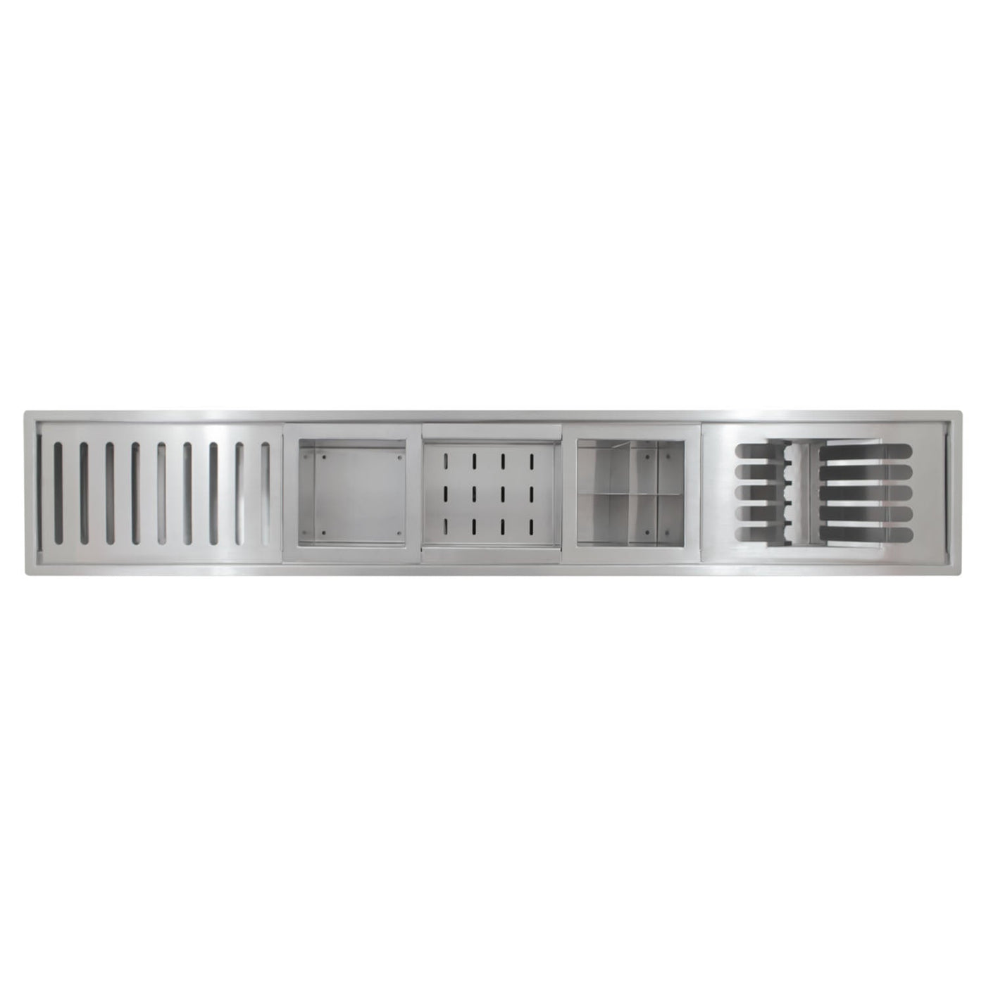 Calha Úmida Inox Lux Aço escovado105X16 com acessórios