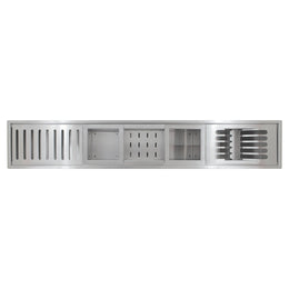 Calha Úmida Inox Lux Aço escovado105X16 com acessórios