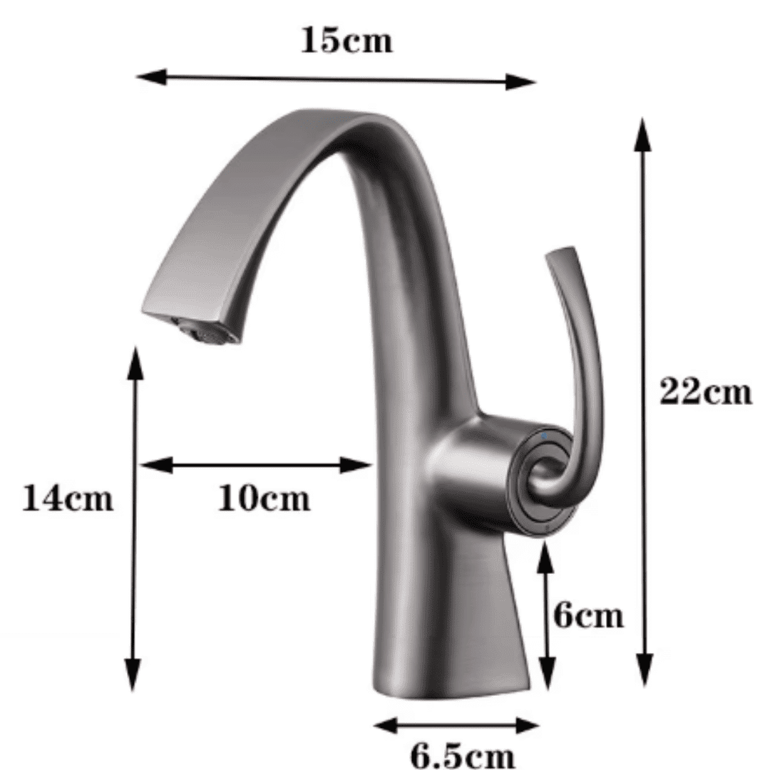 Torneira de Banheiro Flux Bica Baixa - Monocomando Minimalista