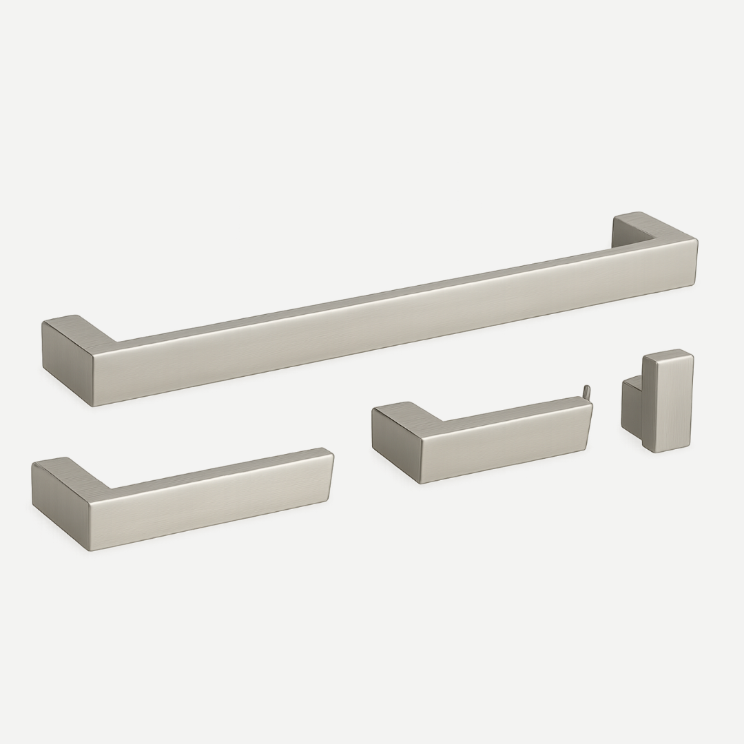 Kit Completo de penduradores de toalha Rounded - Aço Inox 304