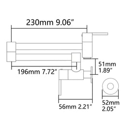 Torneira para Cozinha de Parede - Modelo Móvel 1080°