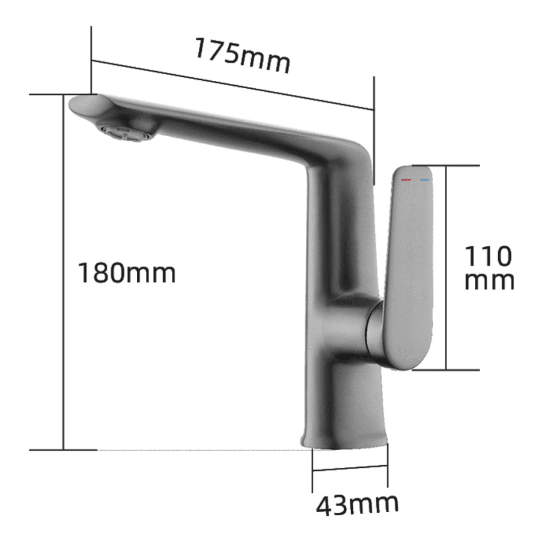 Misturador Monocomando Bica Baixa para Lavabo - Linha Aura