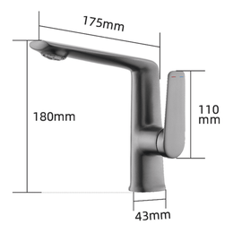 Misturador Monocomando Bica Baixa para Lavabo - Linha Aura