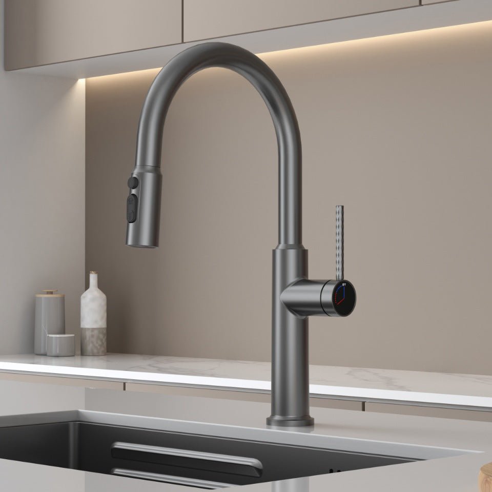 Torneira para Cozinha Estilo Industrial com Bica Extensível Giratória