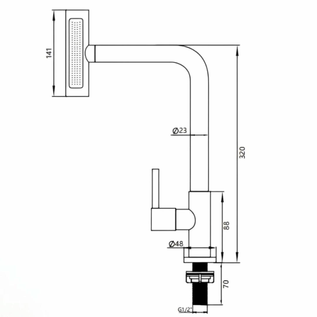 Torneira para Cozinha Gourmet Rotativa Savoy - 4 Modos de Jatos para Água Fria