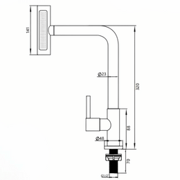 Torneira para Cozinha Gourmet Rotativa Savoy - 4 Modos de Jatos para Água Fria