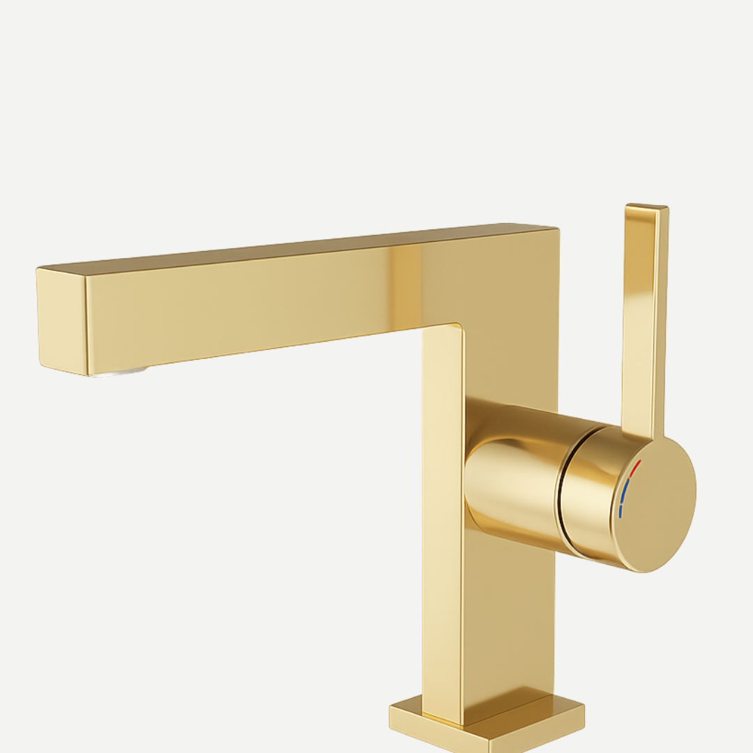 Torneira Monocomando bica baixa Linea para lavabo  - Design Geométrico