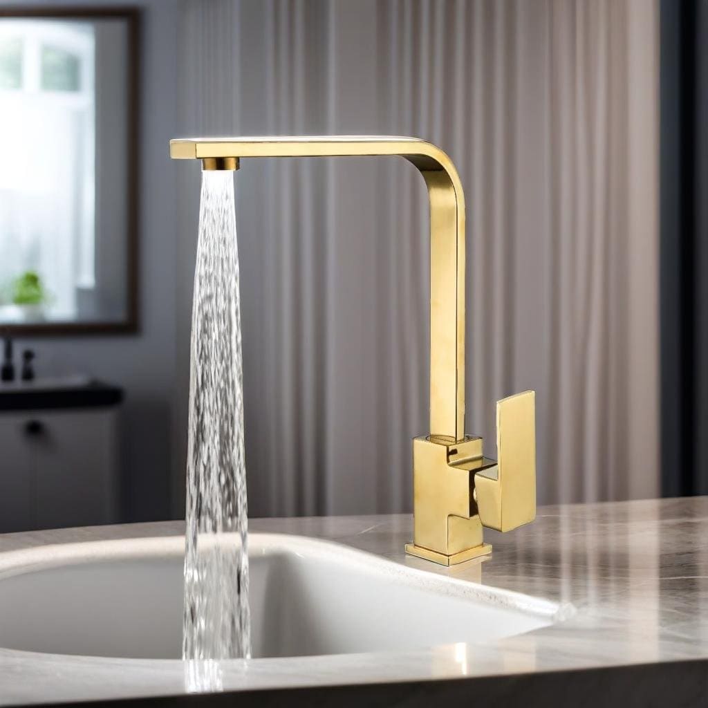 Torneira para Cozinha Monocomando Quadratta Luxe com Misturador