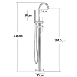 Misturador Monocomando de piso para Banheira Rounded