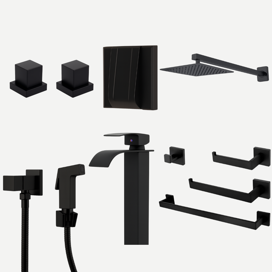 Kit Completo Banheiro Splendore 10 peças- 4 Cores disponíveis