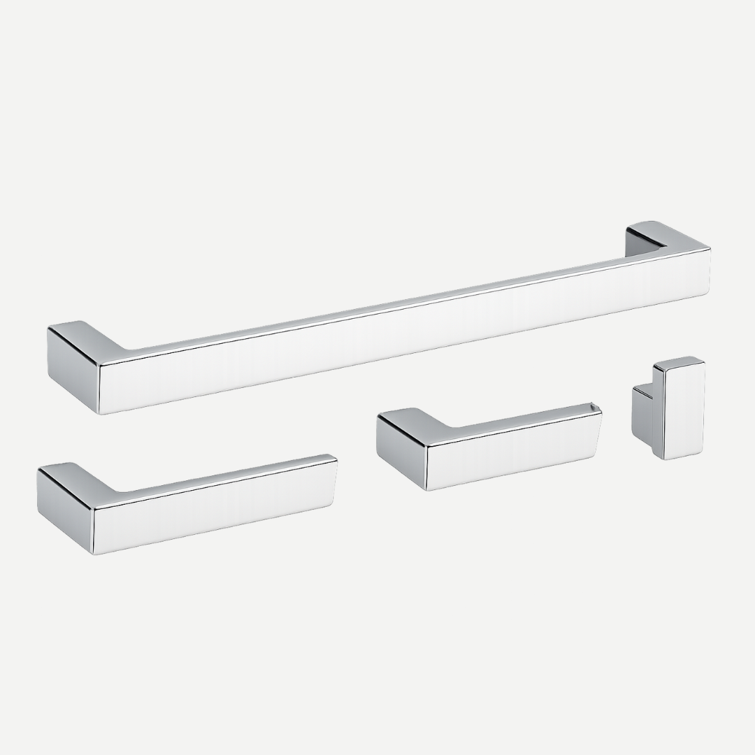 Kit Completo de penduradores de toalha Rounded - Aço Inox 304