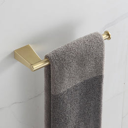 Kit Completo de penduradores Dourado Escovado 4 Peças Minimal